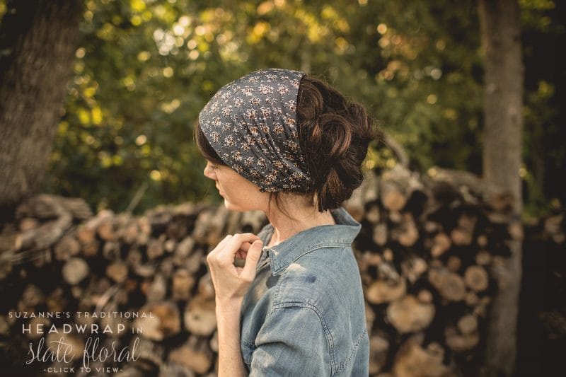 Long floral headcovering