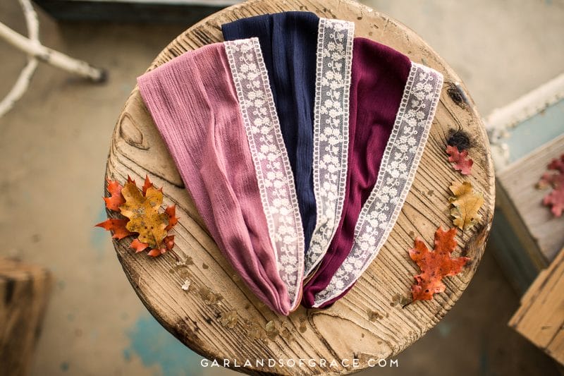 Lace trimmed Headcoverings