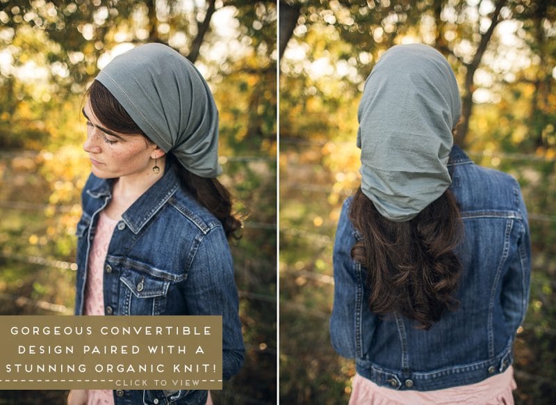 long convertible christian headcoverings, chemo scarf, organic headcovering