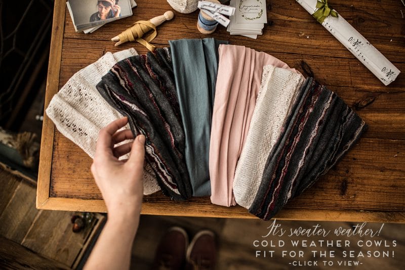 Sweaterknit Cowl headcoverings and prayer veils by Garlands of Grace