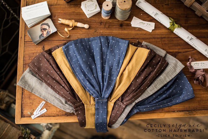 Garlands of Grace organic cotton headcoverings 