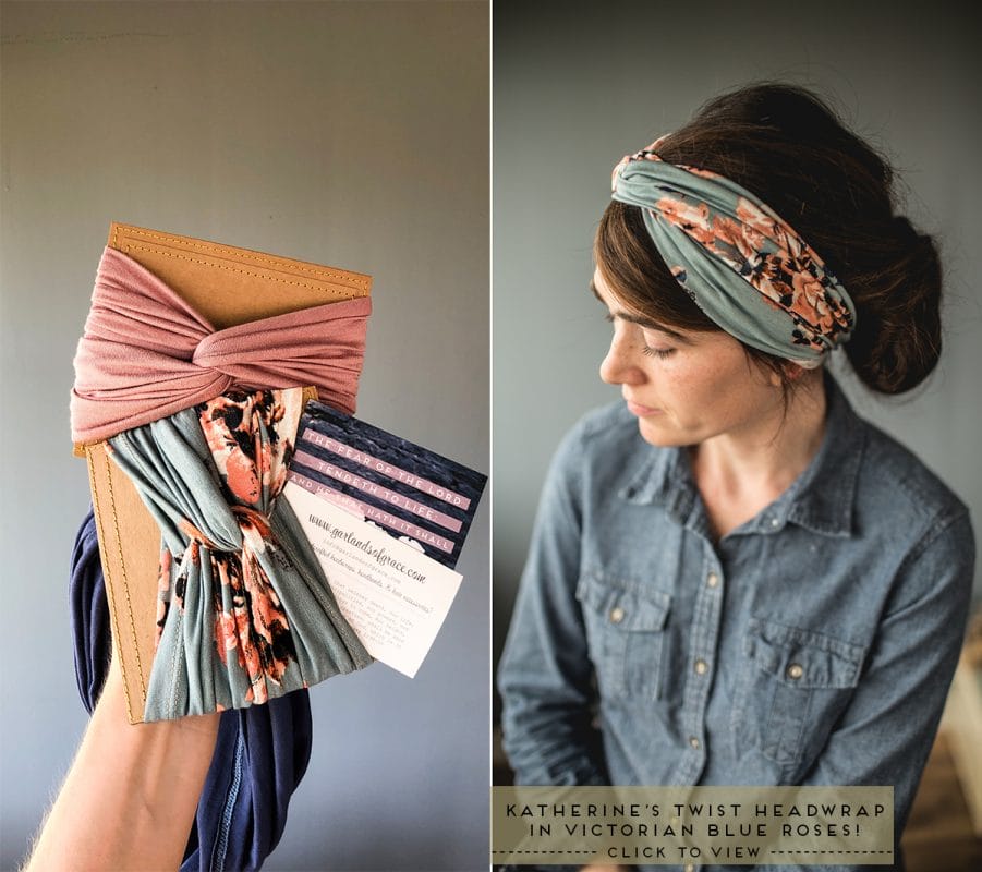 rose floral twist headcoverings