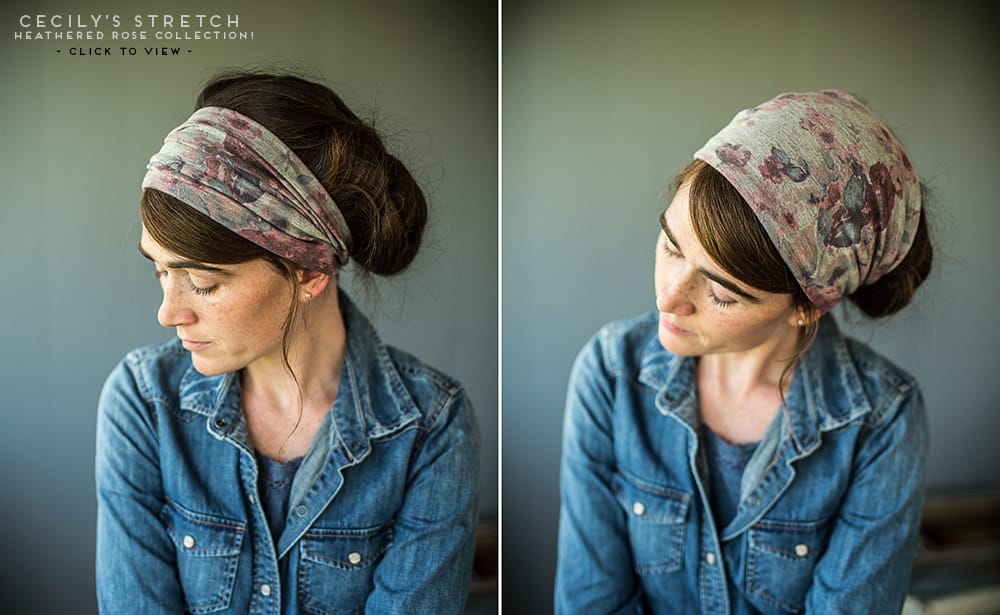 stretch floral convertible christian headcoverings