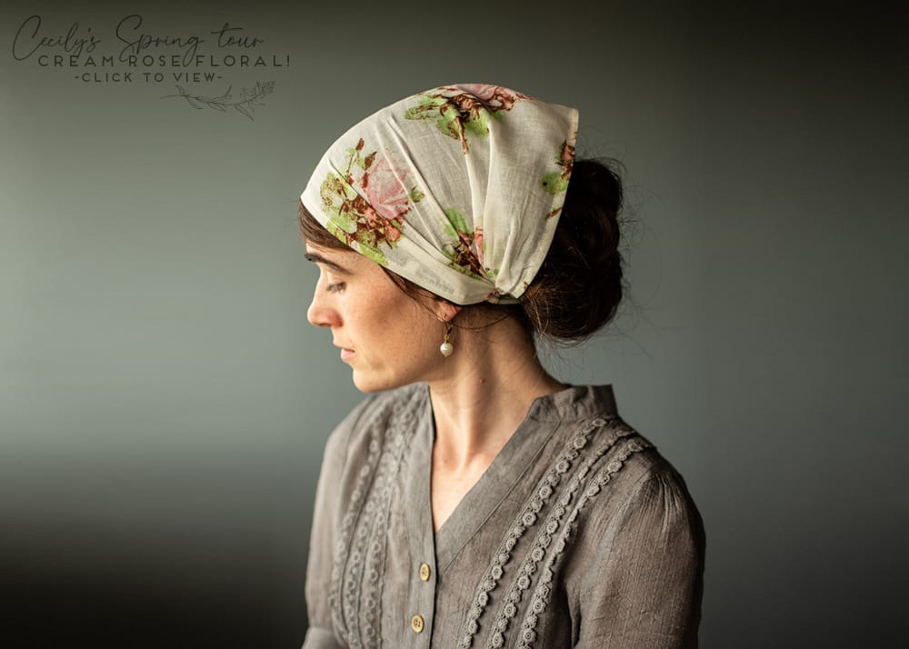 Cotton Floral 1 Corinthians 11 headcoverings