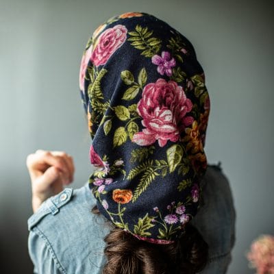 Garland's Midnight Floral Cowl Headwrap