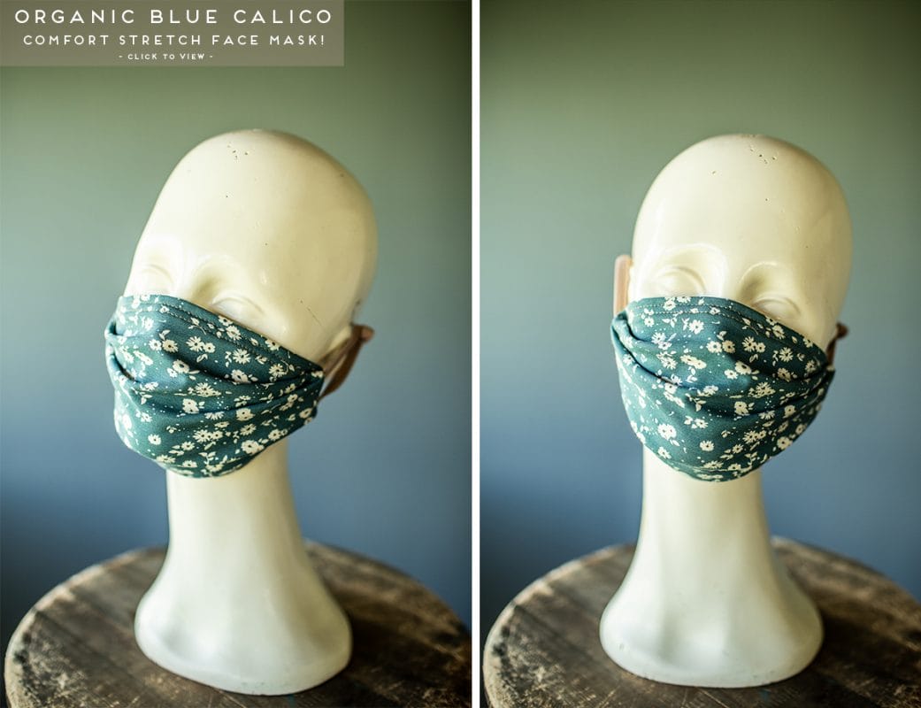 organic cotton stretch face masks made in the usa for sale