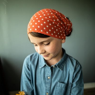 Cecily's Pumpkin Dots Headwrap for Girls