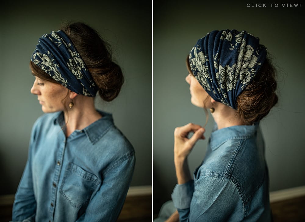 long convertible christian headcovering and chemo scarf