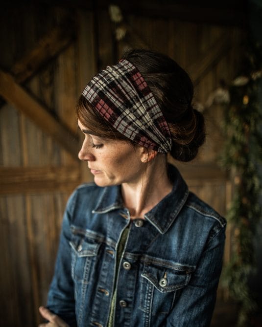Katherine’s Garnet Plaid Appalachian Headband