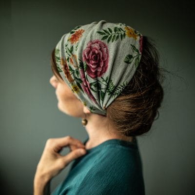 Cecily's Courtyard Floral Wrap