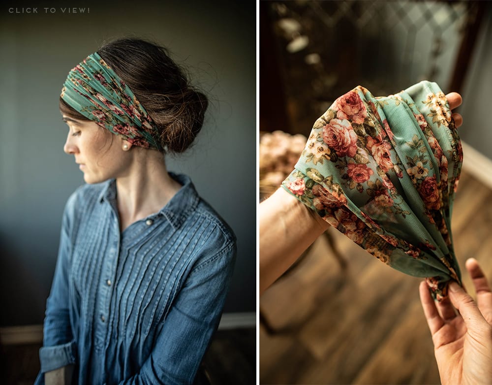 floral light weight headcoverings for sale