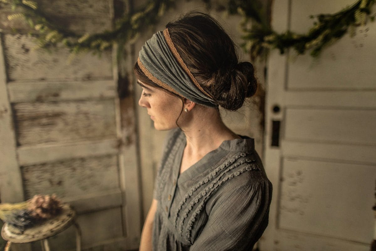 stretch lace trimmed headcoverings for sale