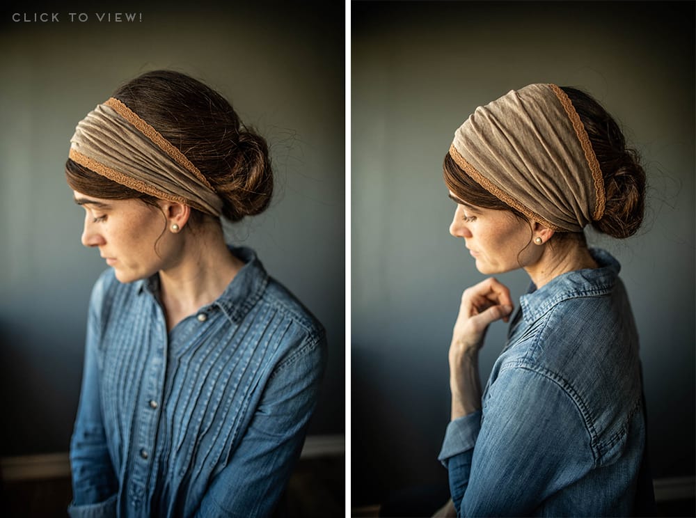 stretch lace trimmed christian headcoverings for sale