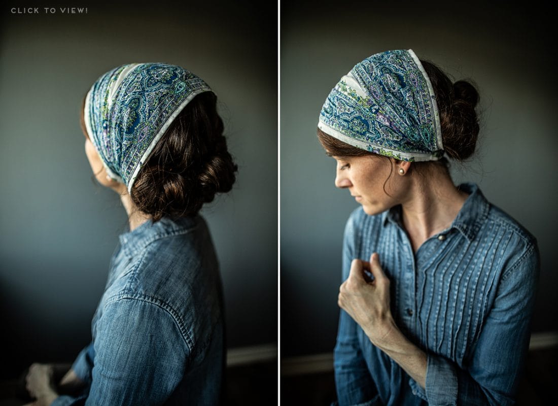 Floral cotton convertible headcoverings for sale