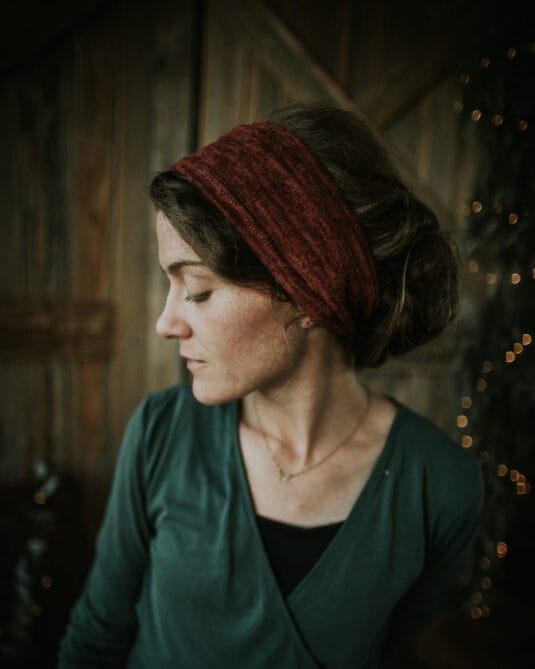 Katherine’s Deep Red Heather Courtyard Headband
