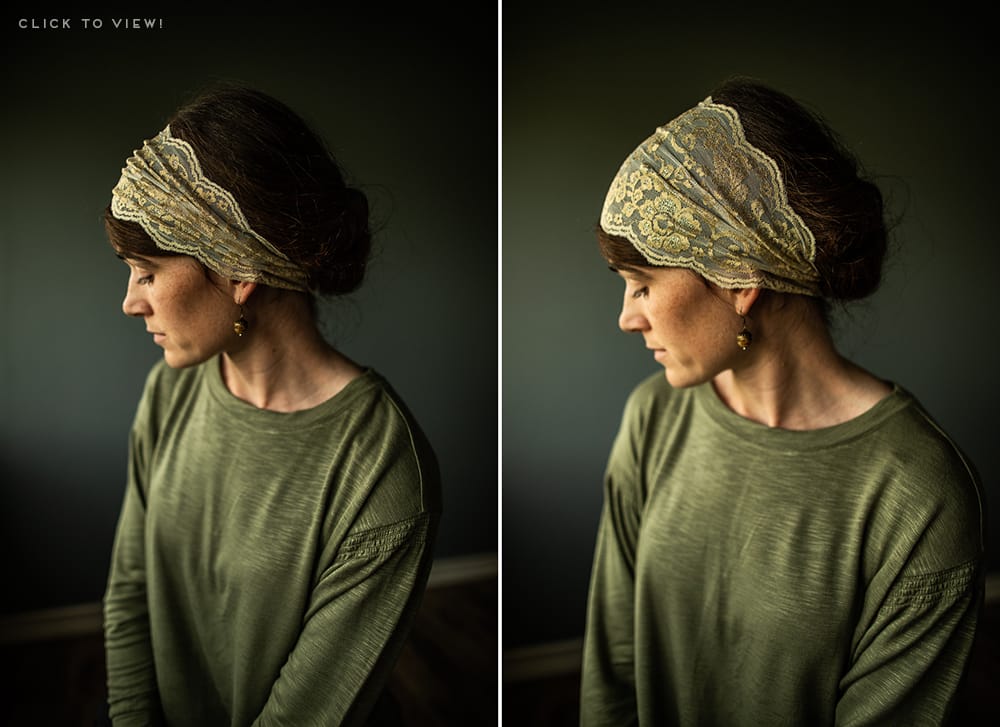Elegant Tie On Lace Headcoverings and headbands 