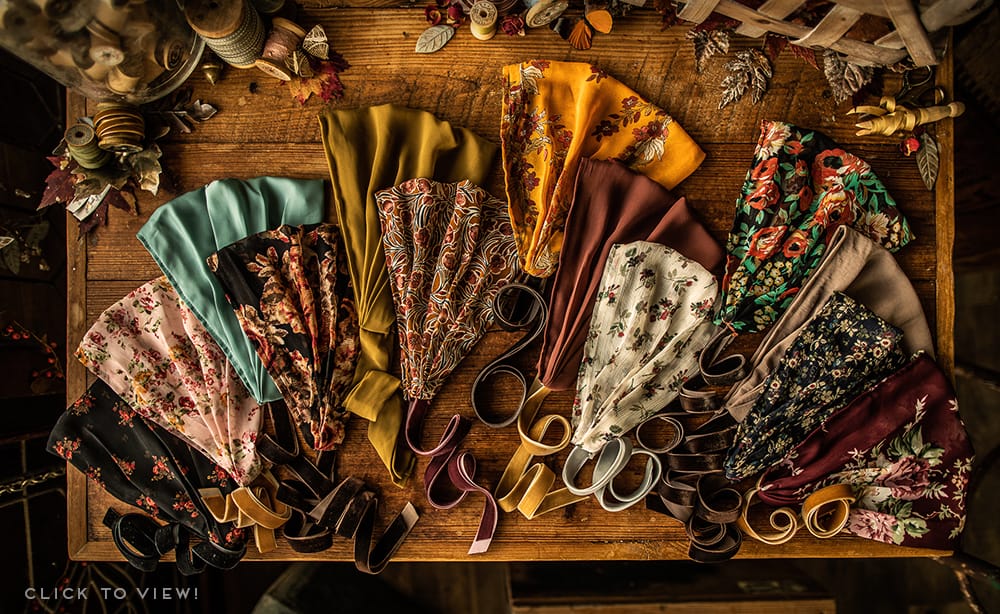 floral chiffon headcoverings