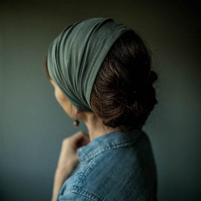 Cecily’s ORGANIC Slate Tie On Headcovering