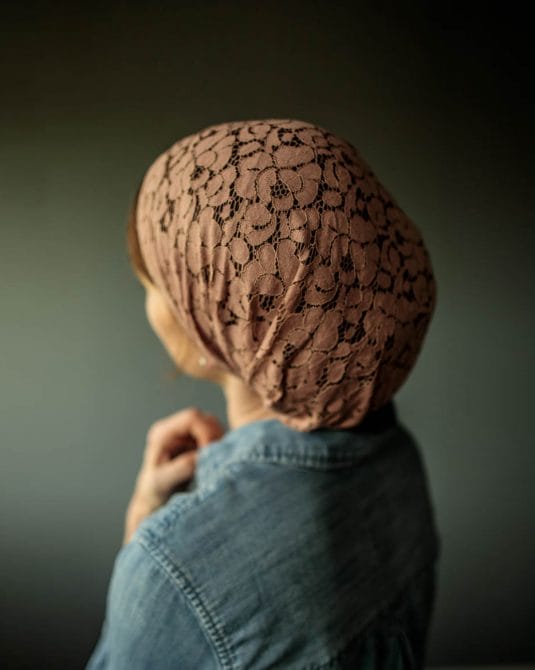 Meg's Rose Lace Snood HeadCovering