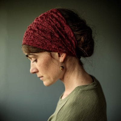 Cecily’s Garnet Lace Headcovering
