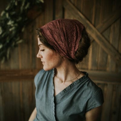 Cecily’s Rose Dust Victorian Lace Headcovering