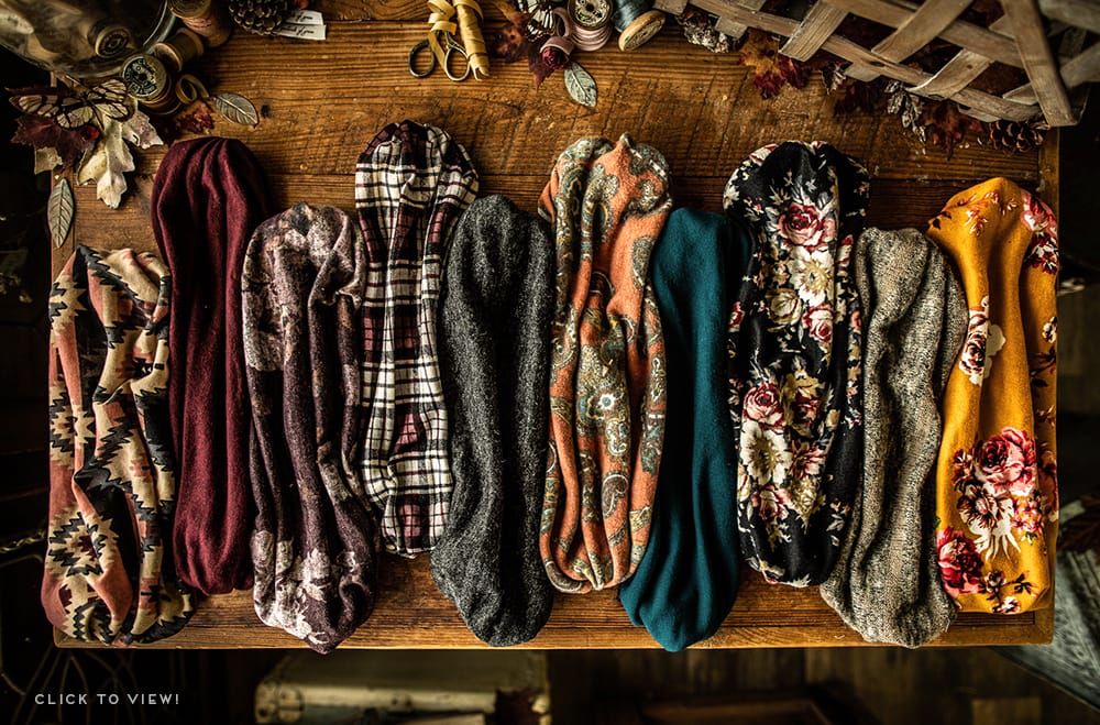 Soft Sweater FLoral Cowl style headcoverings