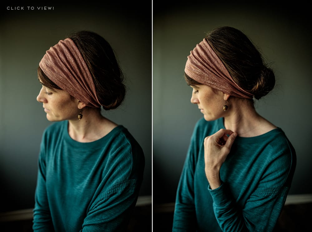 Floral Stretch Headband style headcoverings and hairwraps for sale