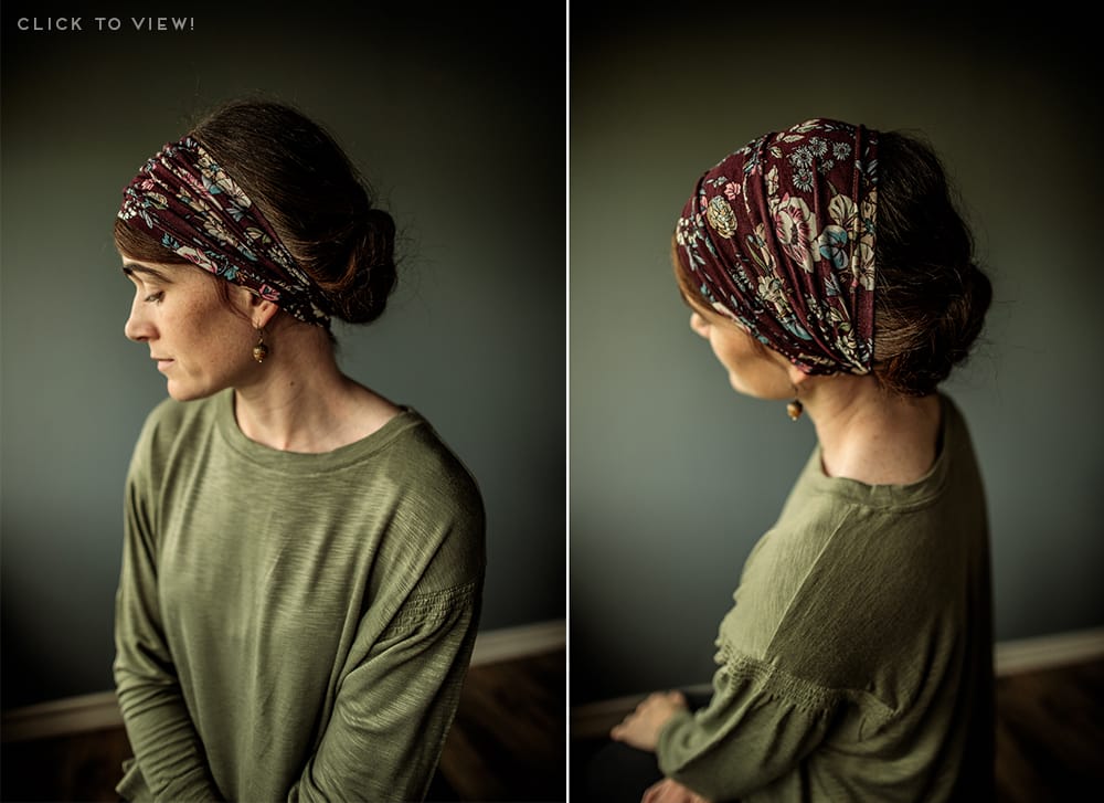 Floral Stretch Headcoverings, headbands, and chemo scarves
