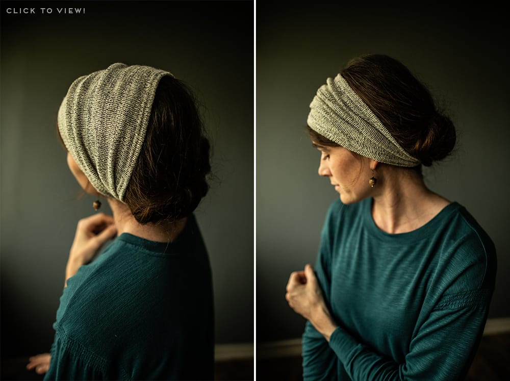 Soft stretch headband style headcovering chemo scarf