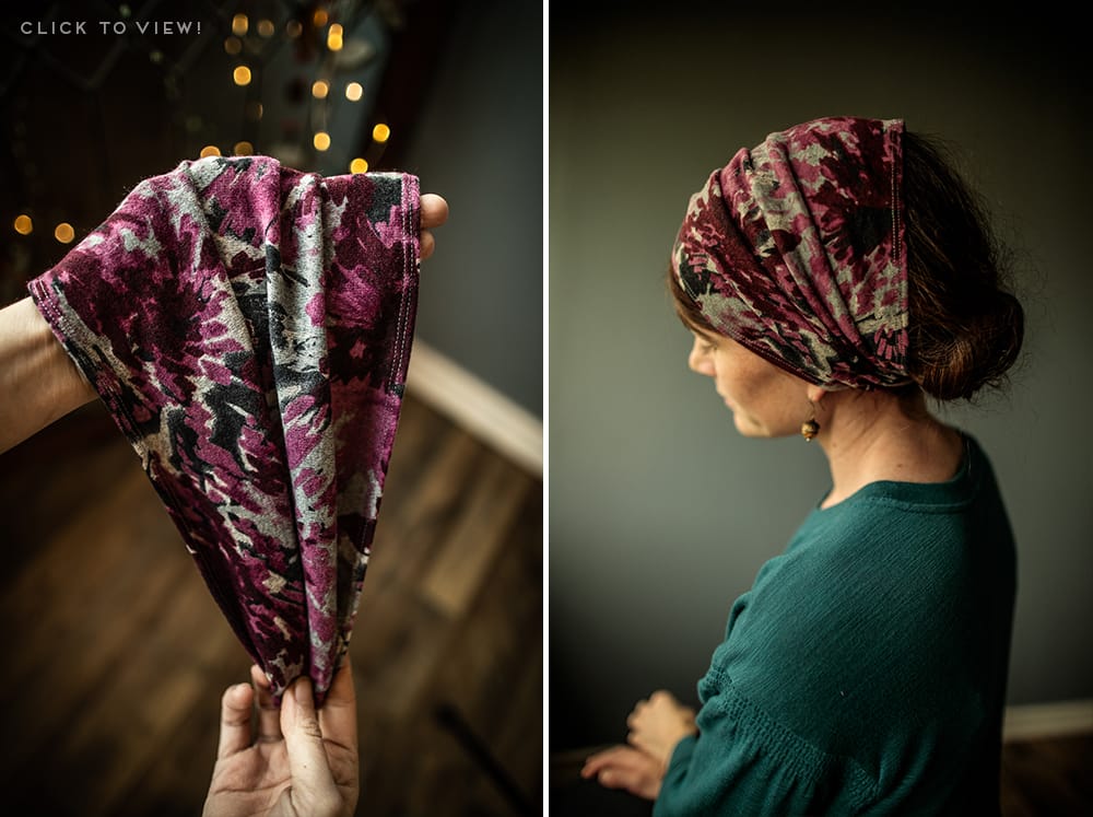 floral Convertible headcovering for sale