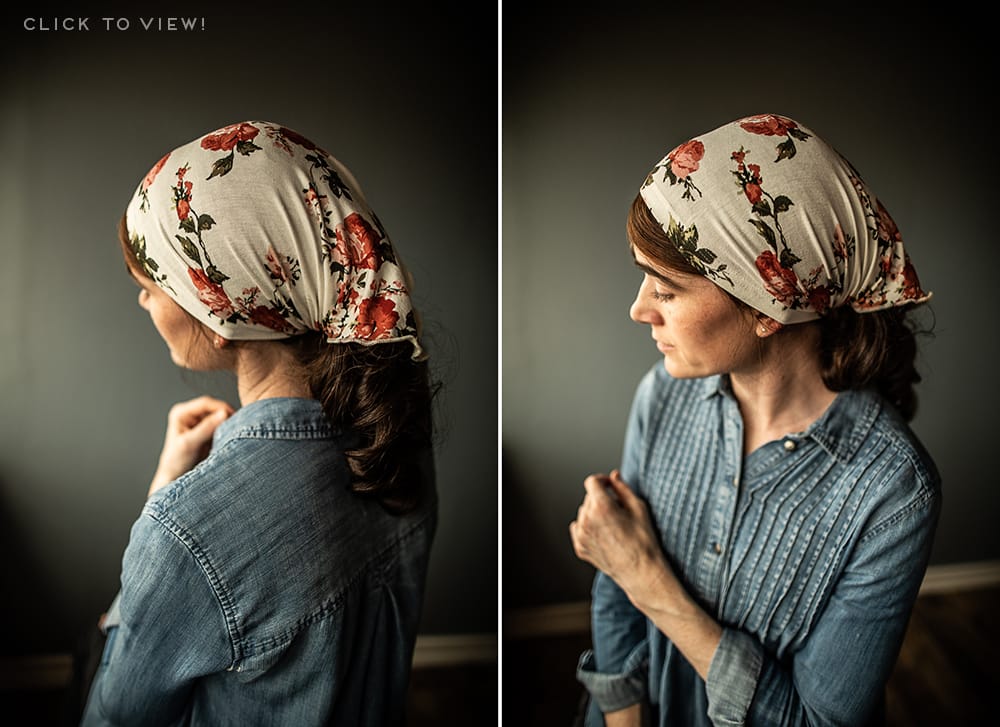 Long Floral 1 Corinthians 11 Headcoverings