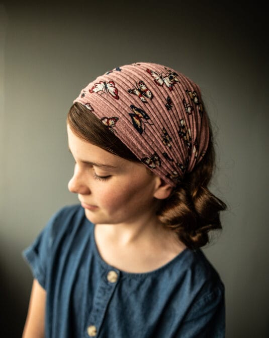 Cecily's Mauve Butterflies Headwrap