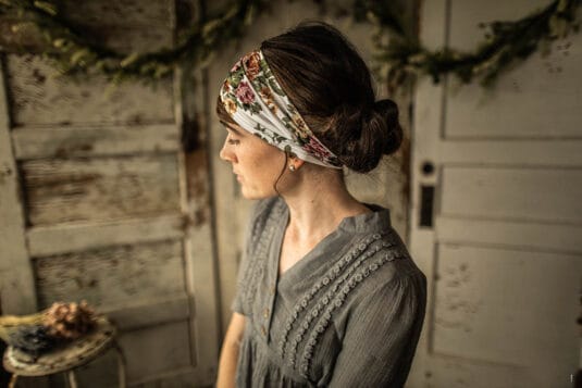 Katherine’s Cream Floral Stretch Headband