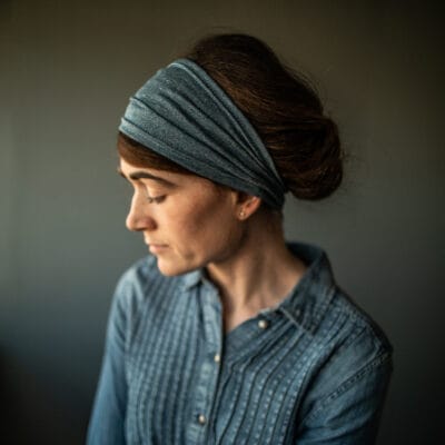 Katherine's Chambray Blue Stretch Anywhere Headwrap