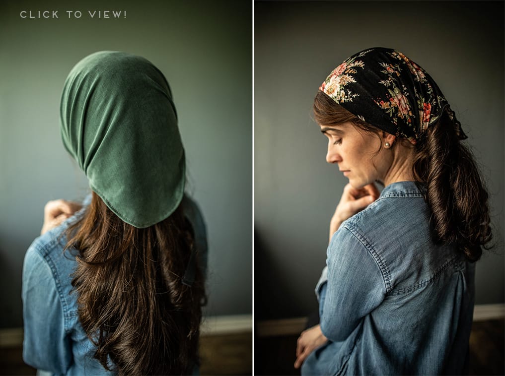 Long Stretch Floral Headcoverings and chemo scarves for sale