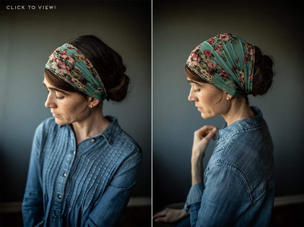 Floral Stretch Headcoverings, headwraps, chemo scarves, headbands