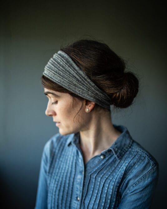 Katherine’s Heather Gray Textured Stretch Headwrap
