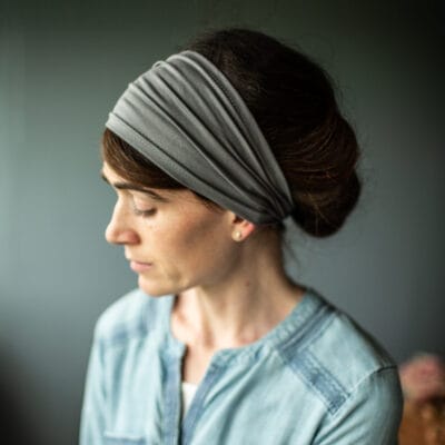 Katherine's Slate Stretch Anywhere Headwrap