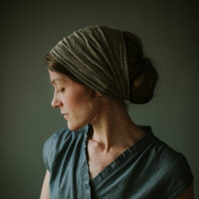 Cecily's Toffee Shimmer Courtyard Floral Wrap